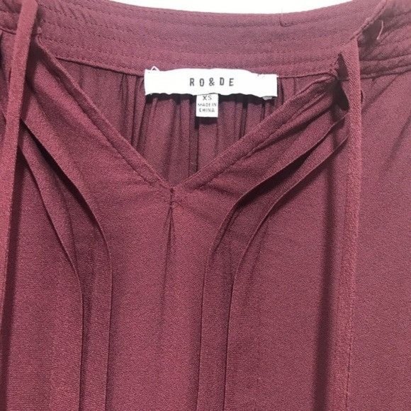 RO & DE Pleated Ruffle High Low Blouse Size XS - Picture 8 of 8